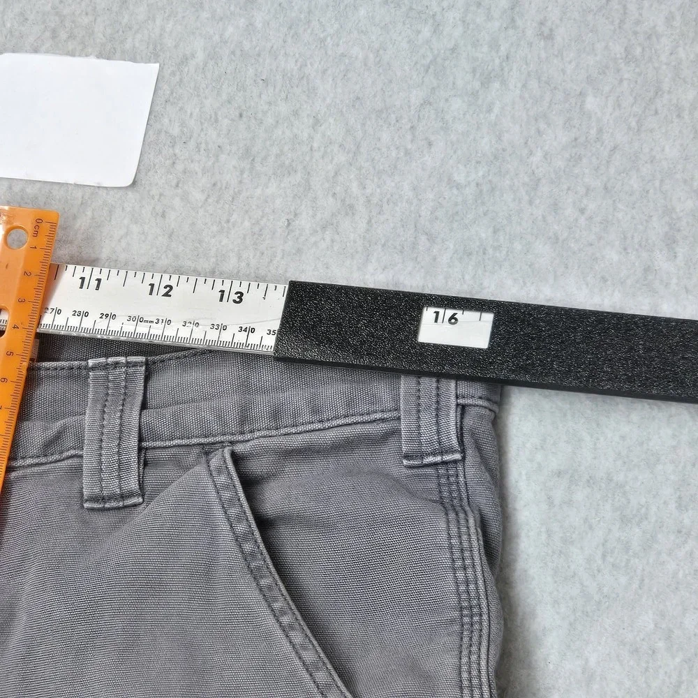 Carhartt Men Pants 33X30 Gray Cargo Canvas BN3574-M Rugged Flex Relaxed Fit READ
